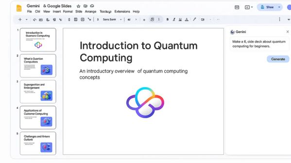 Gemini AI productivity tools | Google slides creation