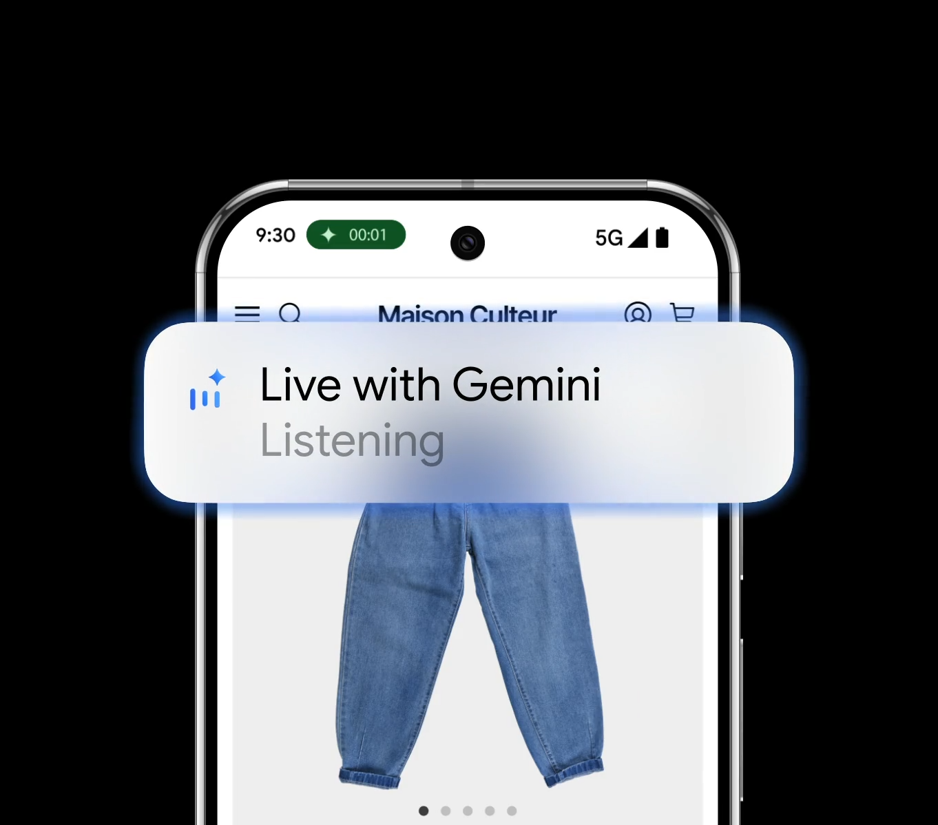 Gemini AI live voice assistant