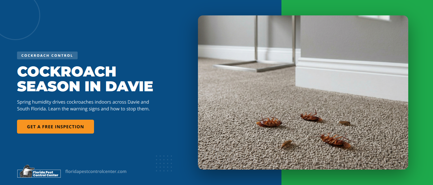 Professional cockroach control service in Davie FL - Florida Pest Control Center