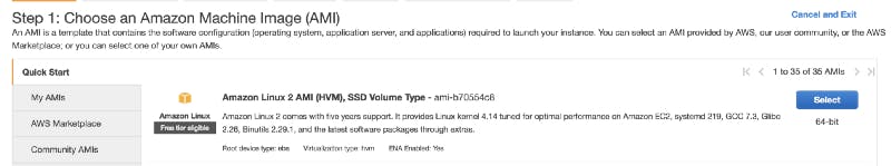 AWS EC2 Choose Instance