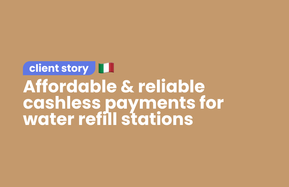 Reliable cashless payments for water refill stations