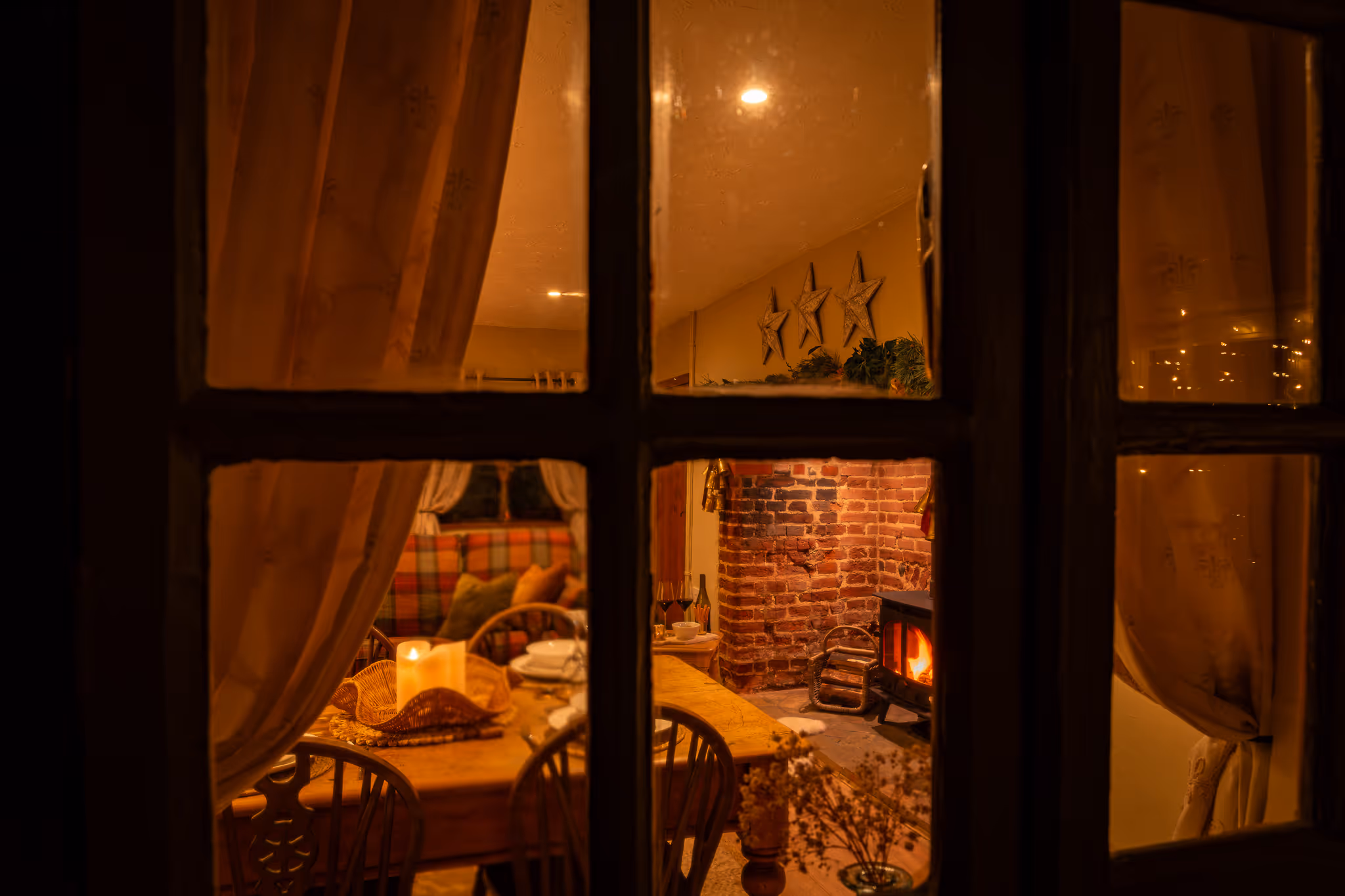 Traditional inglenook fire place