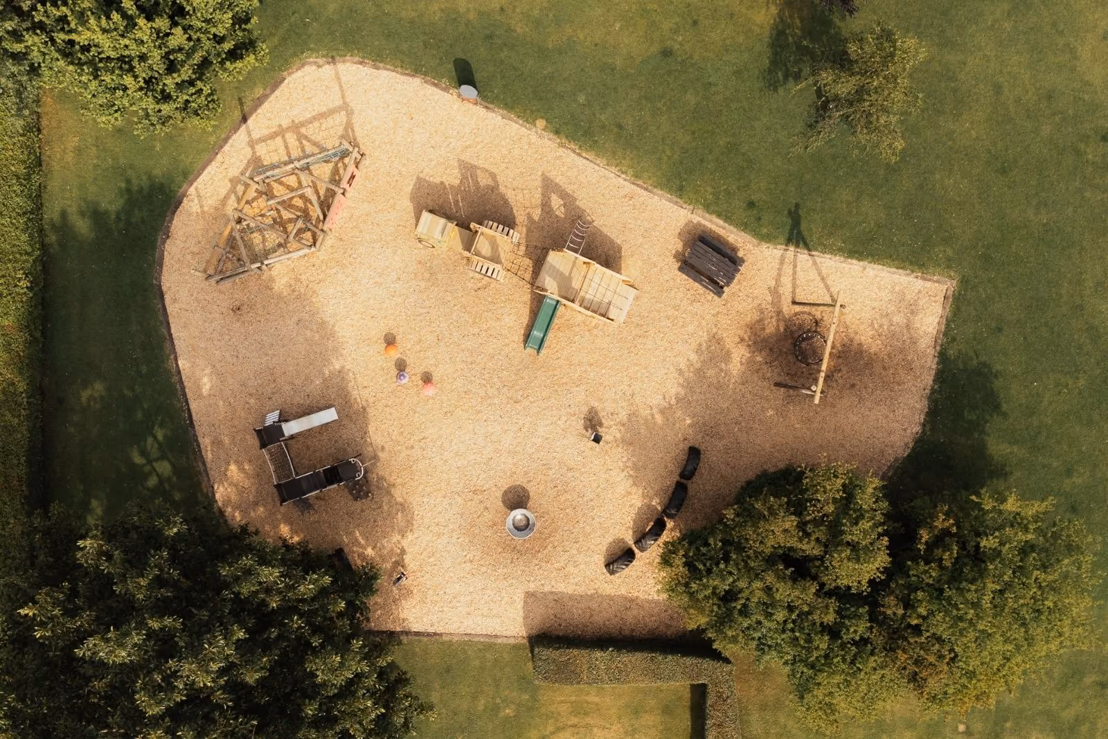 Deer's Glade play area birds eye view