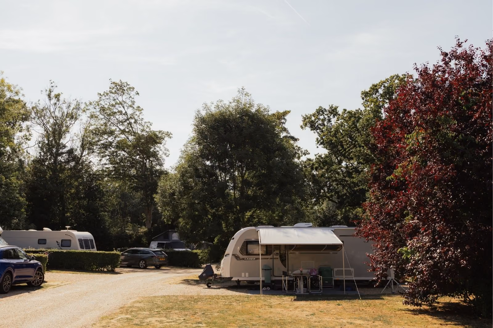 Spacious pitches at Deer's Mead