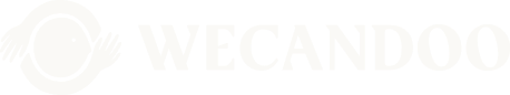 Logo Wecandoo avec un cercle souriant entouré de deux mains ouvertes.