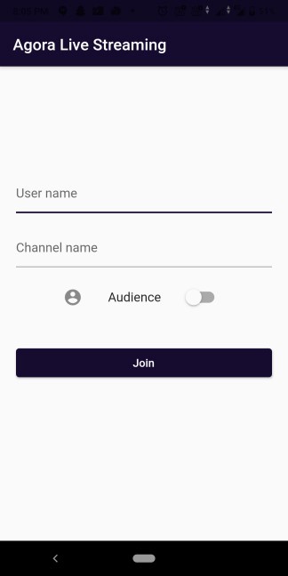 Switching the Live Streaming Client Role Using the Agora RTM SDK on Flutter screenshot 2