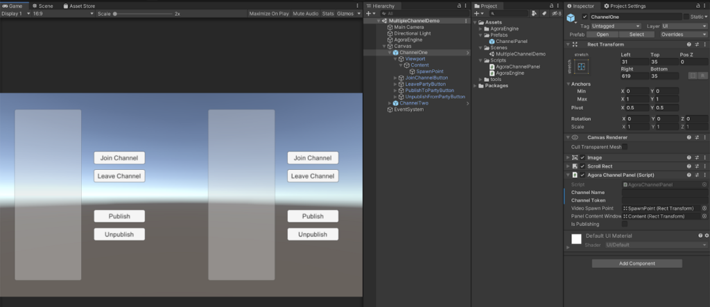 Joining a Multiple Agora Channels in Unity - Screenshot #6