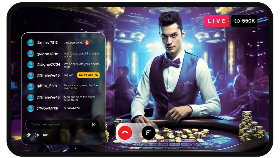 Create engaging and interactive live experiences for iGaming 