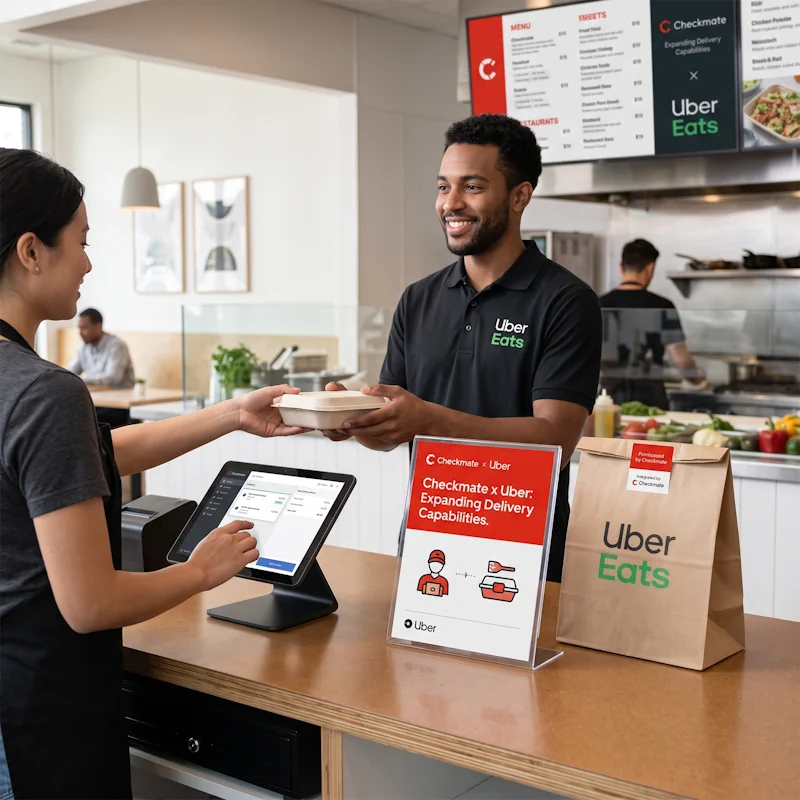 Checkmate partners with Uber to add delivery capabilities