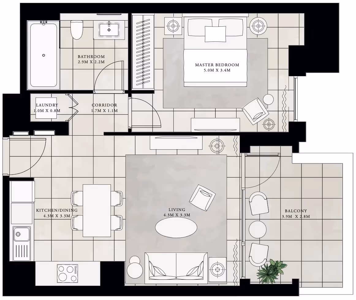 VIDA Residences 1-Bedroom Apartments