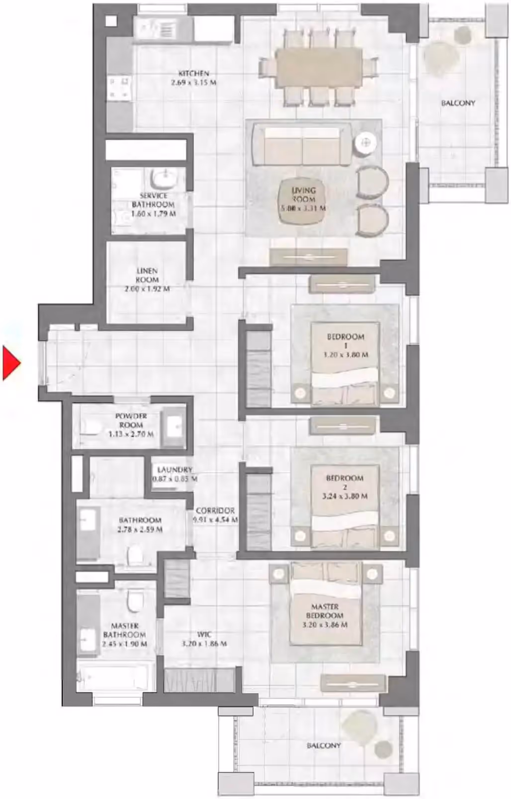 Surf 3 Bedroom Apartments