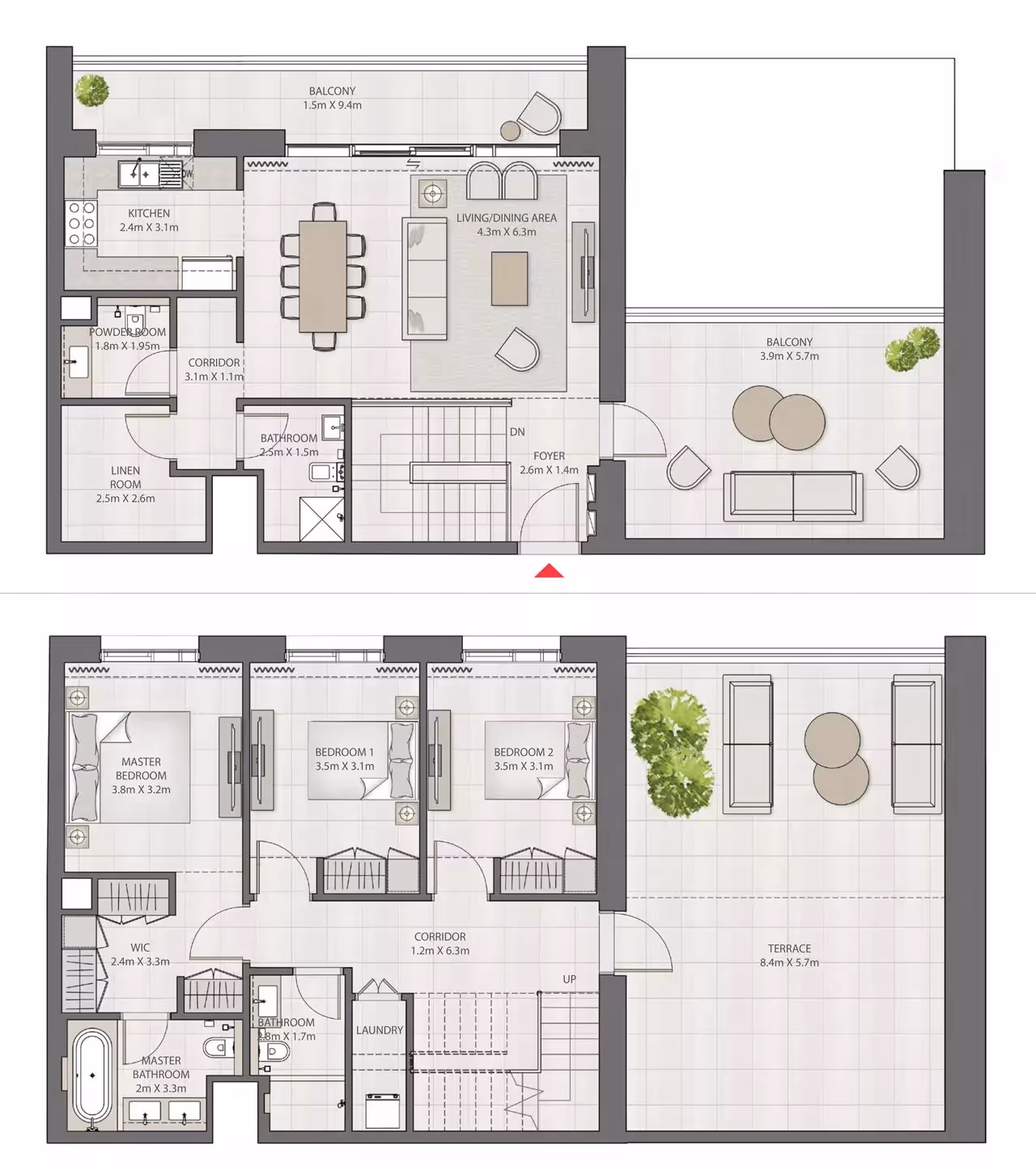 Creek Edge 3-Bedroom Apartment