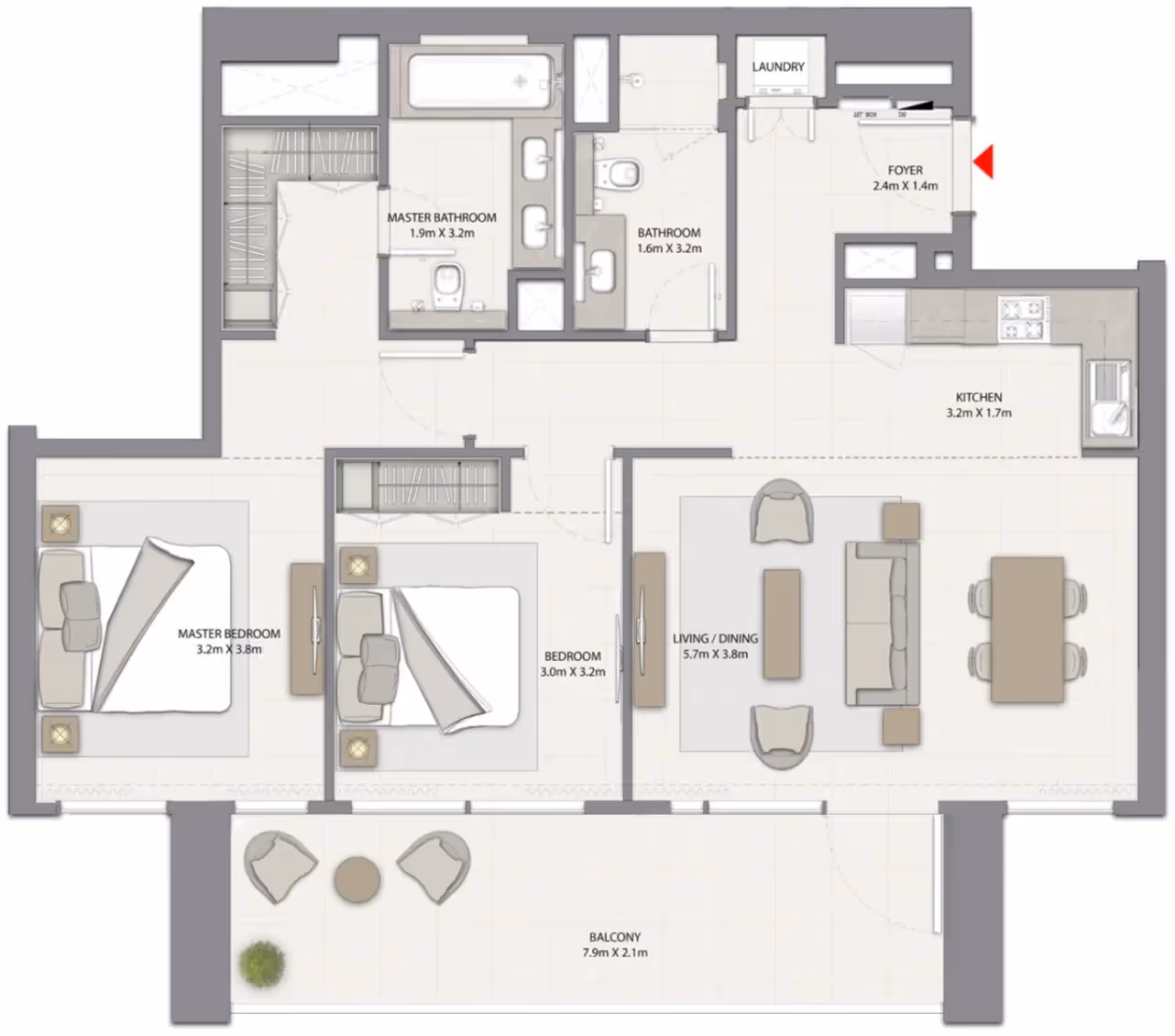 Harbour Gate 2-Bedroom Apartments