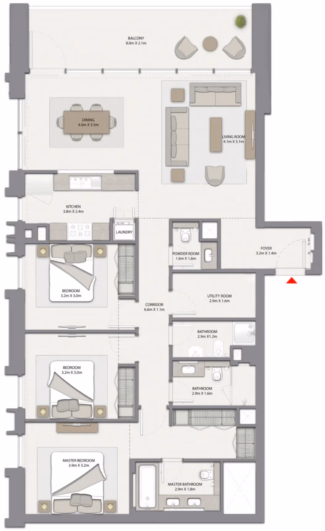 Harbour Gate 3-Bedroom Apartments