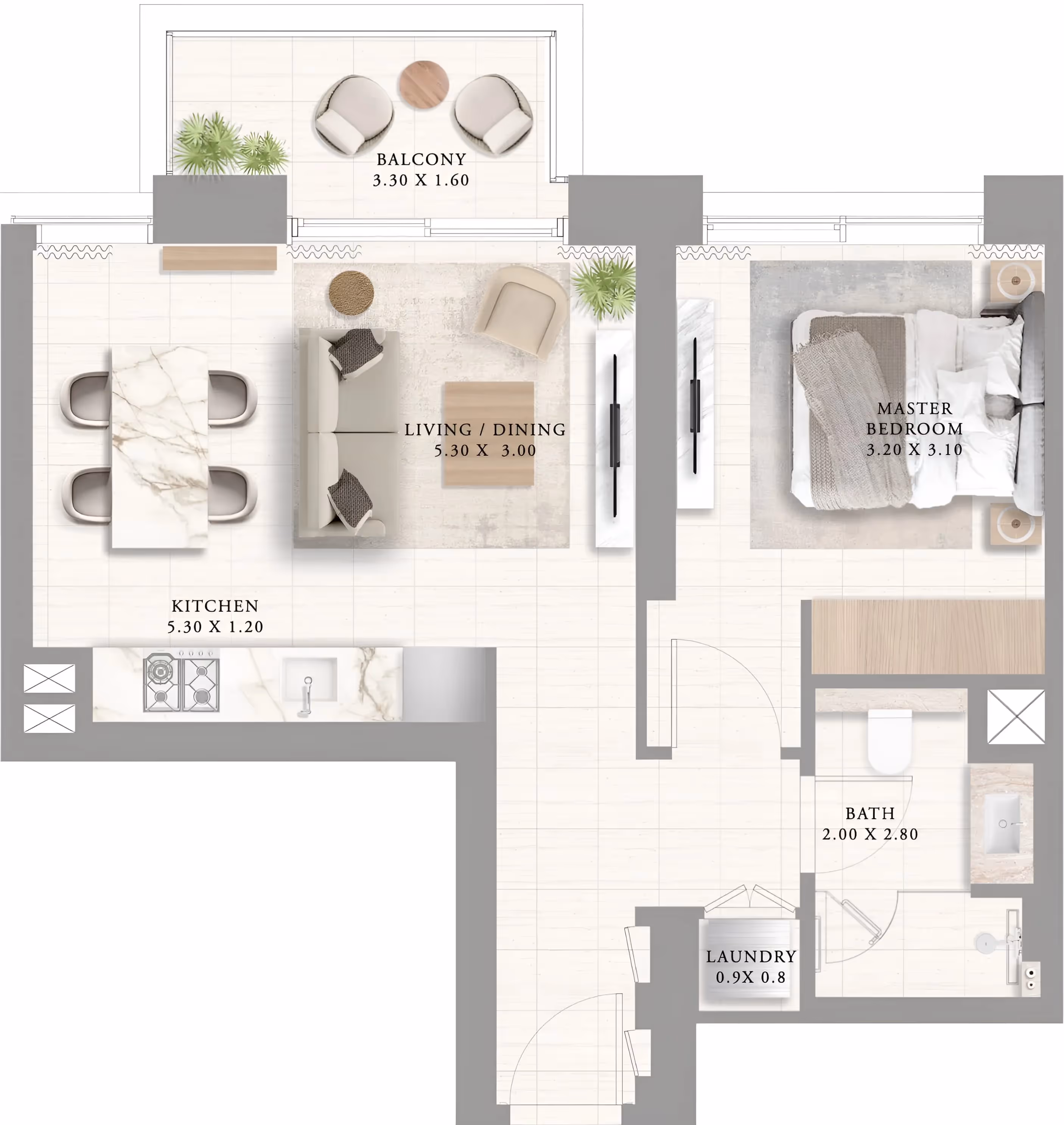 Palace Residences North 1-Bedroom Apartment