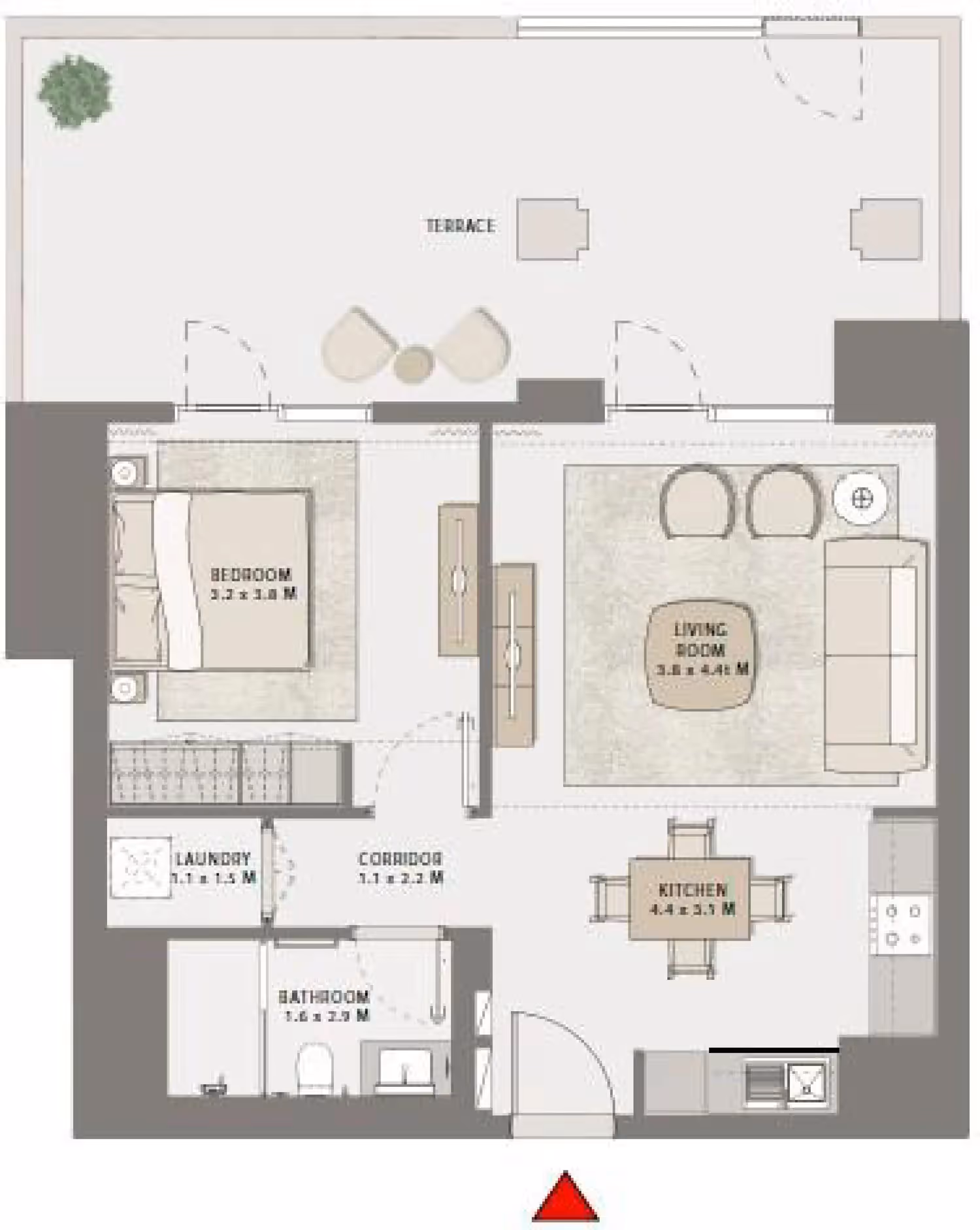 Grove Apartments with 1 bedrooms