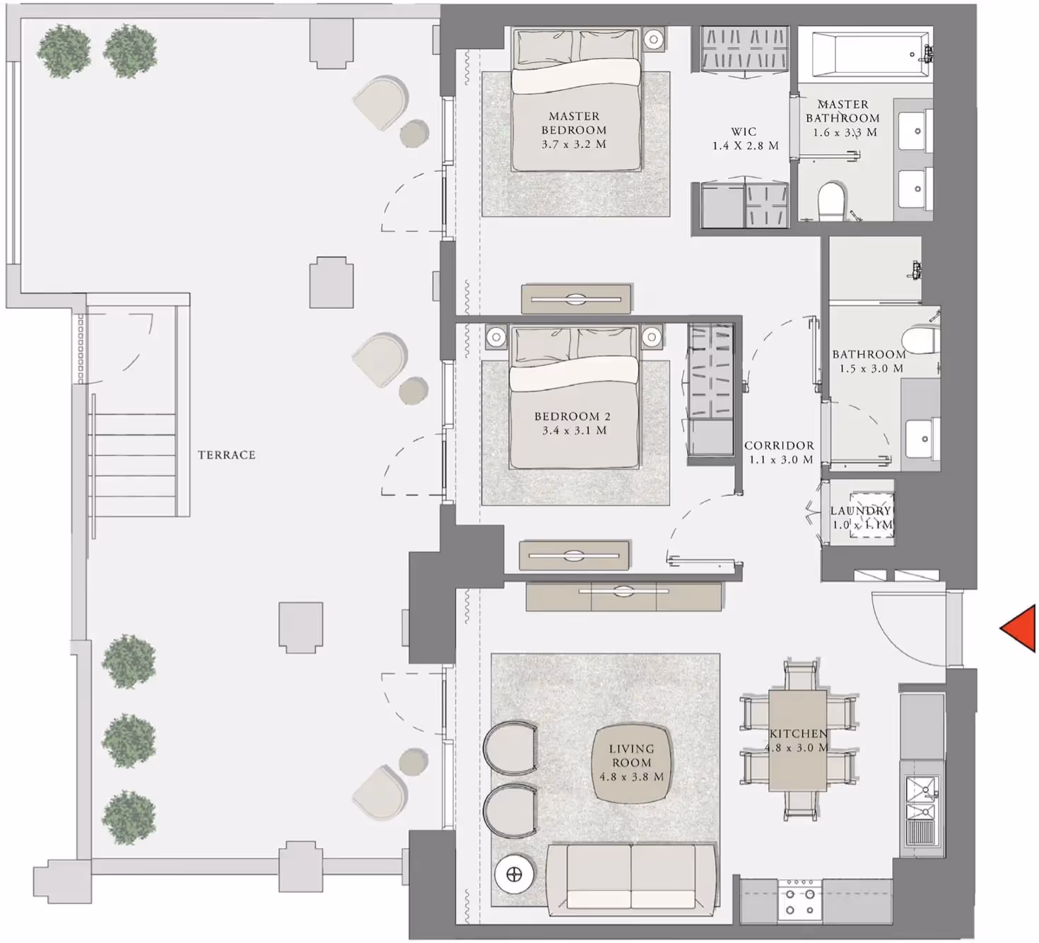 Rosewater 2 bedroom apartments