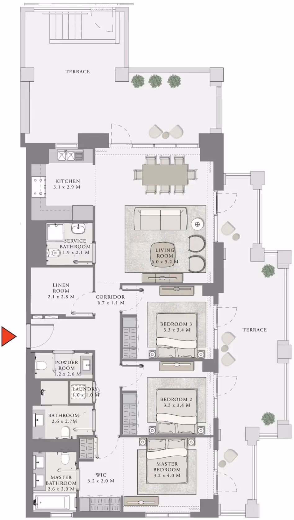 Rosewater 3 bedroom apartments