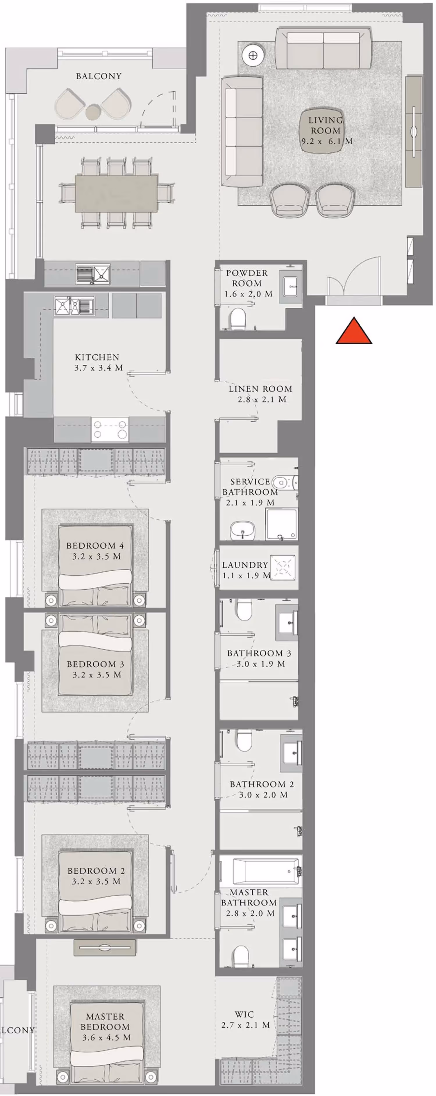 Rosewater 4-bedroom penthouses