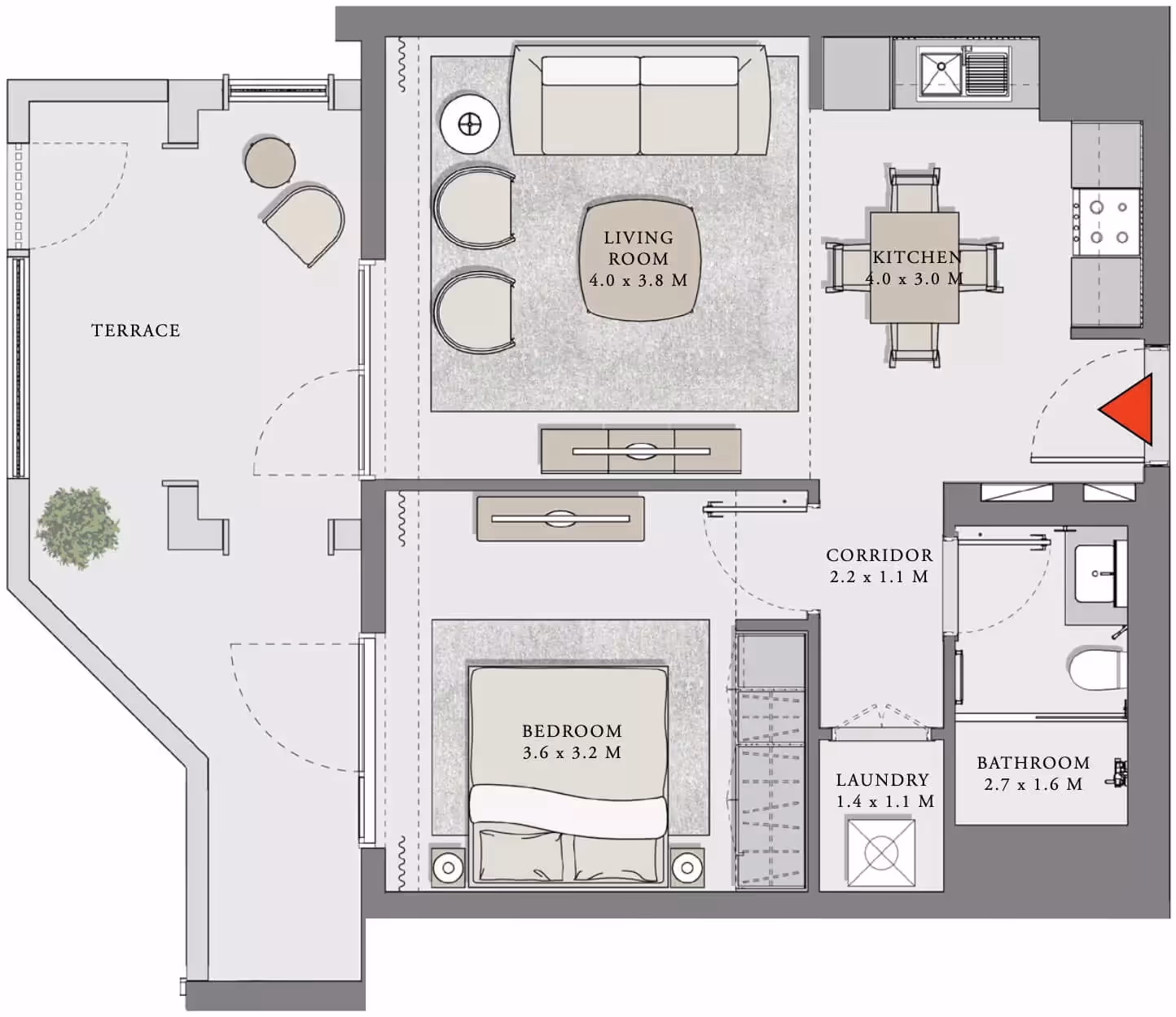 Lotus Apartments with 1 bedrooms