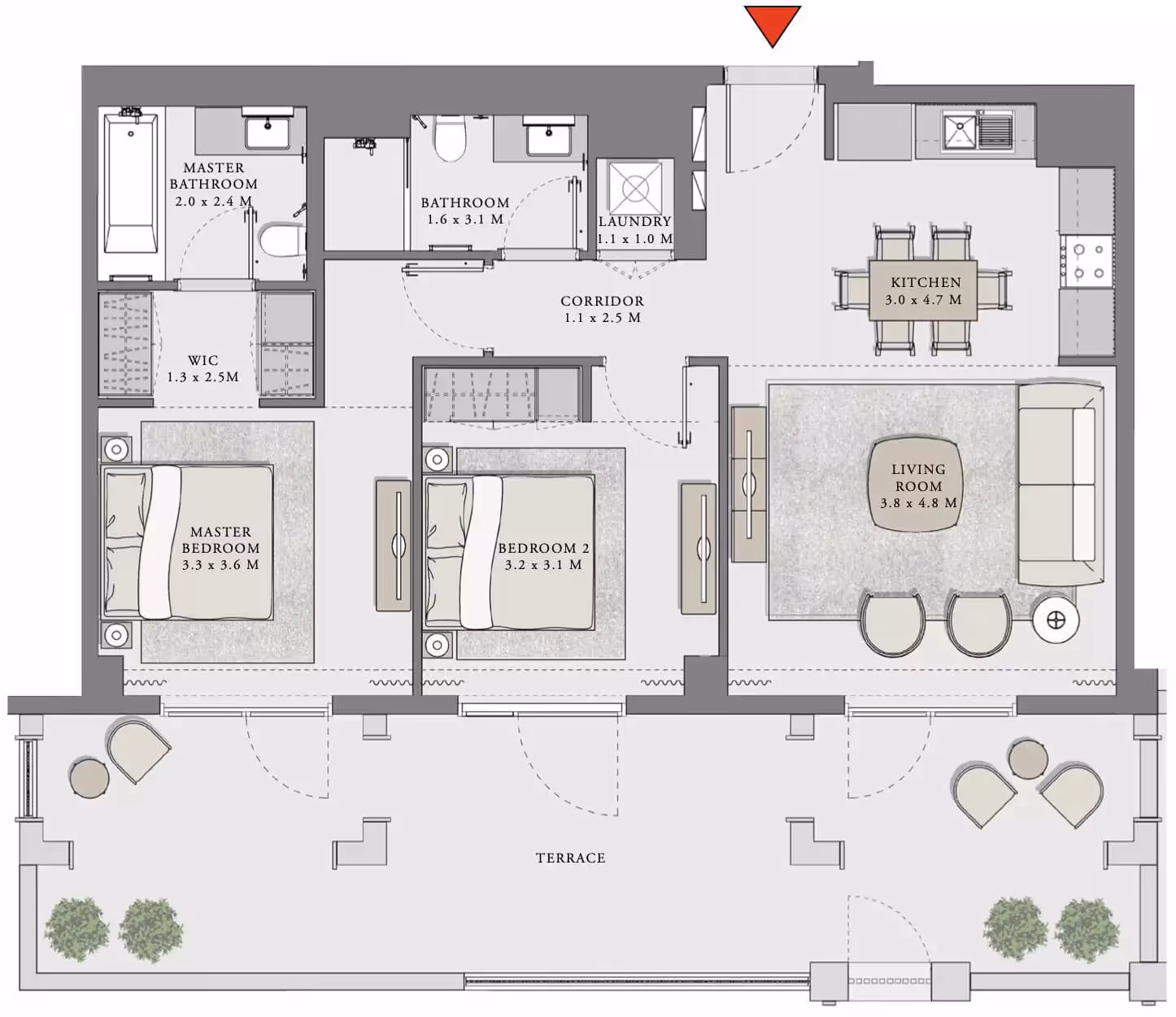 Lotus Apartments with 2 bedrooms