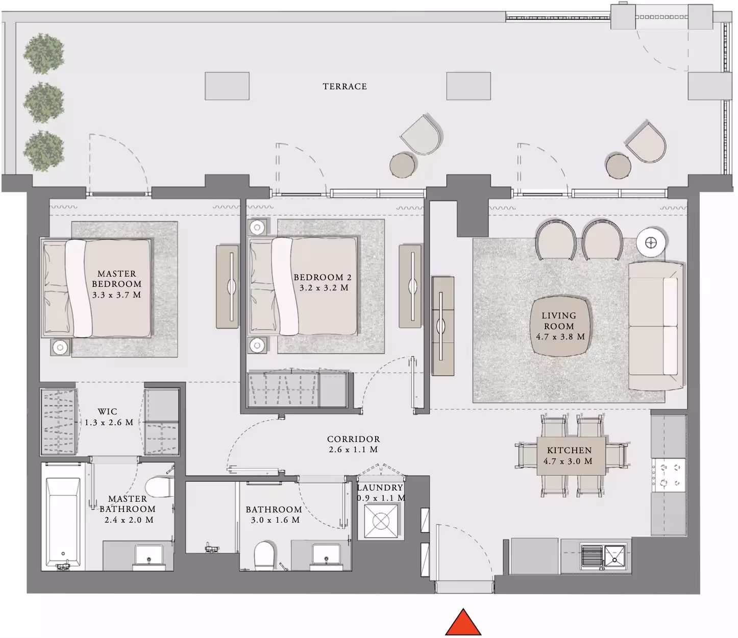 Orchid 2-Bedroom Apartment 