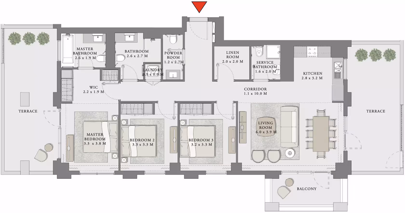 Orchid 3-Bedroom Apartment 