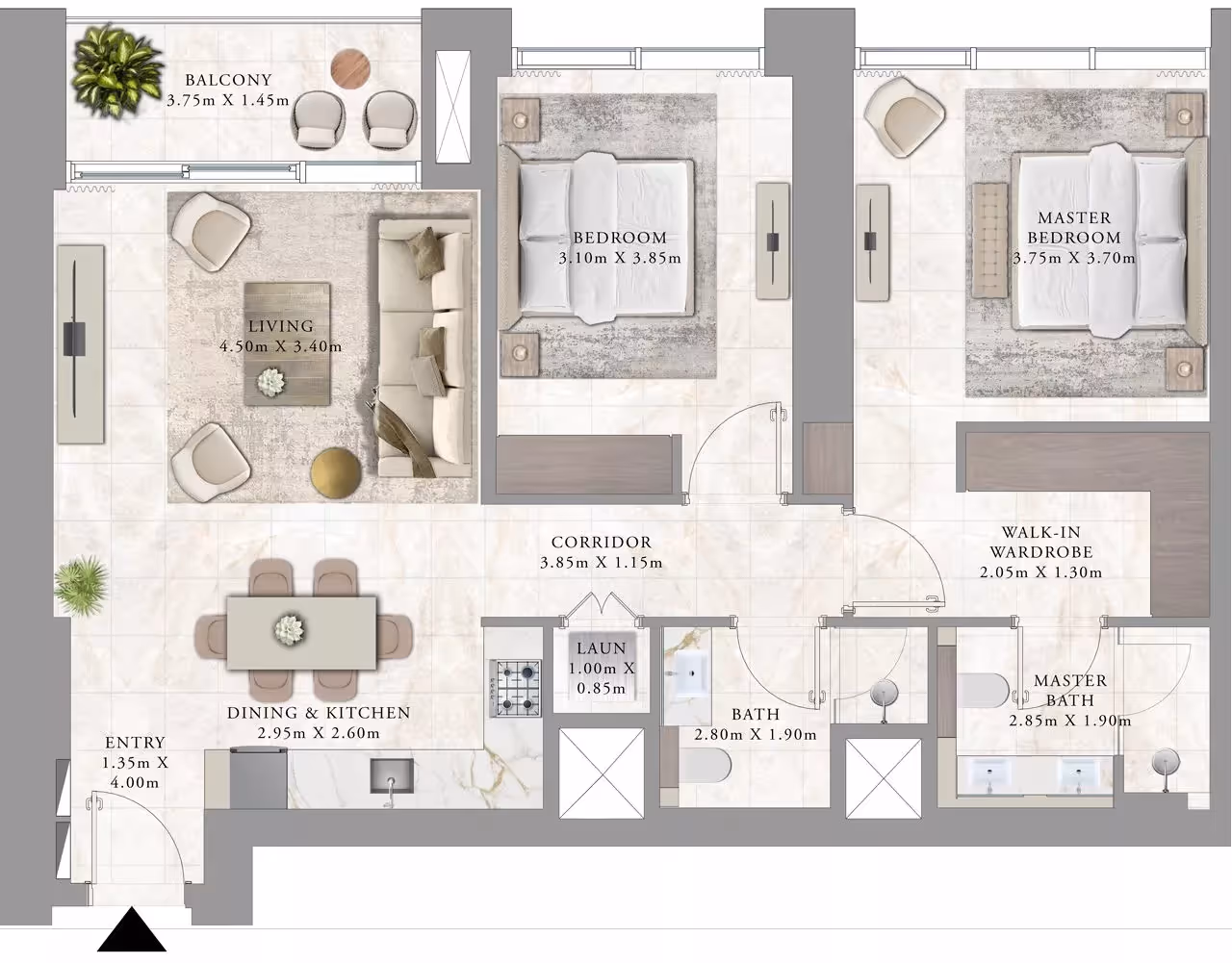 Palace residence creek blue 2br