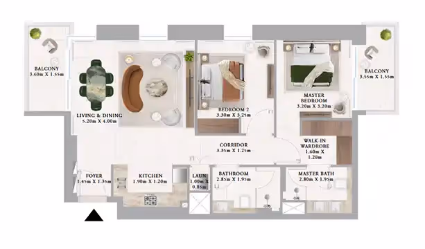 Address 2 Bedrooms