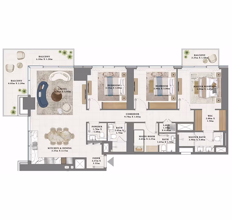 Albero 3 Bedroom Apartments