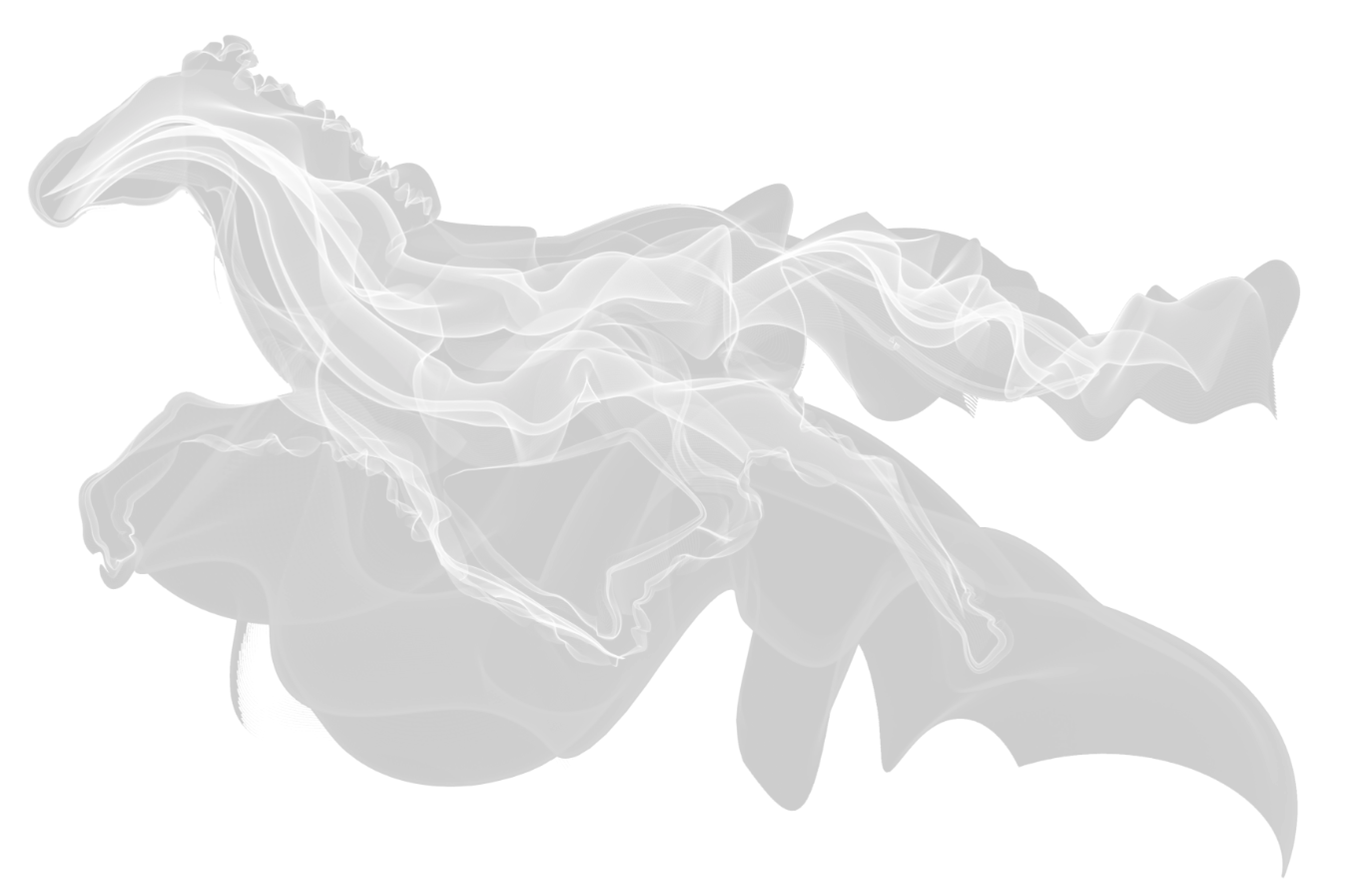 A black and white photo of smoke on a black background.