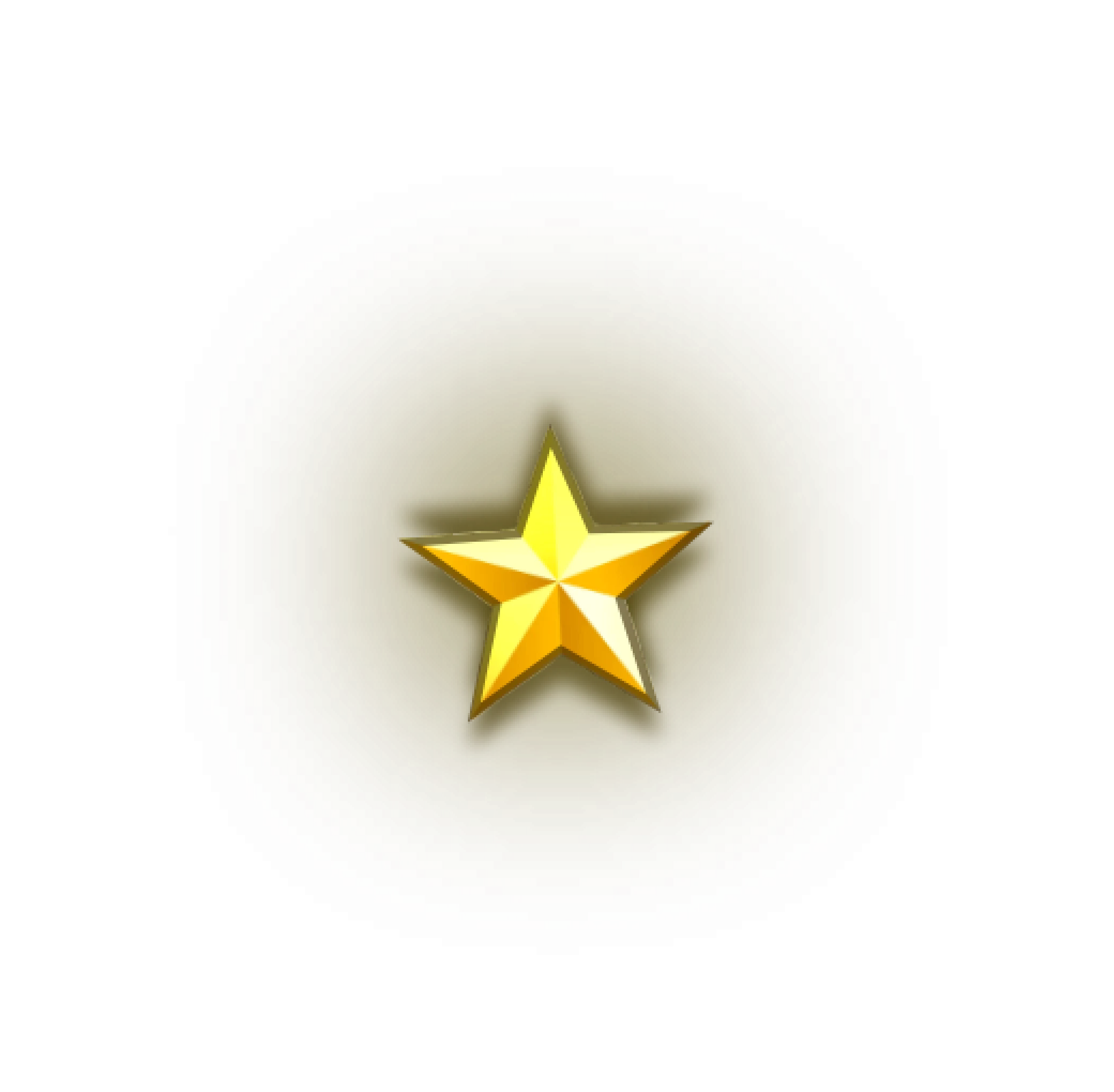 A gold star on a black background.
