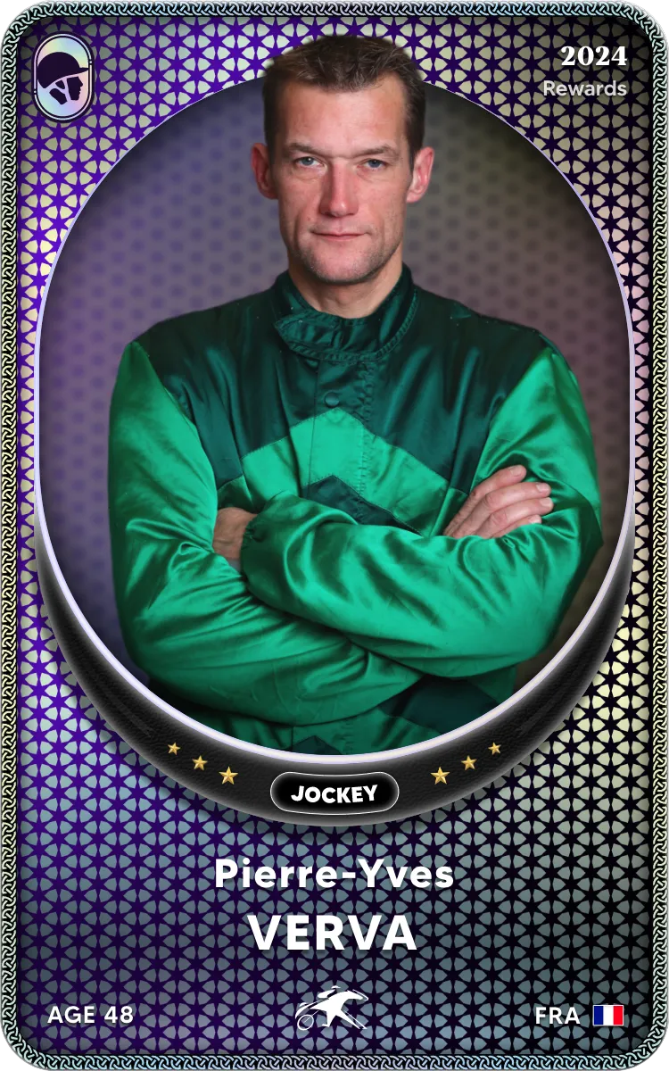 A card with a man in a green shirt.