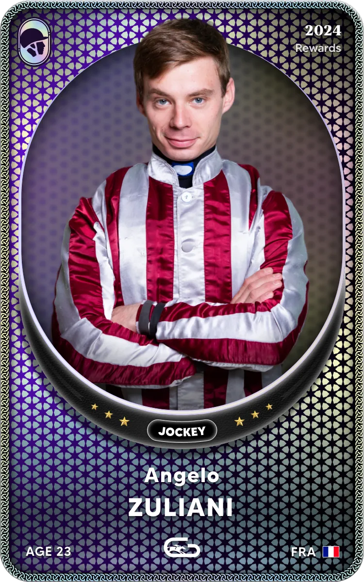 A card with an image of a man in a red and white uniform.