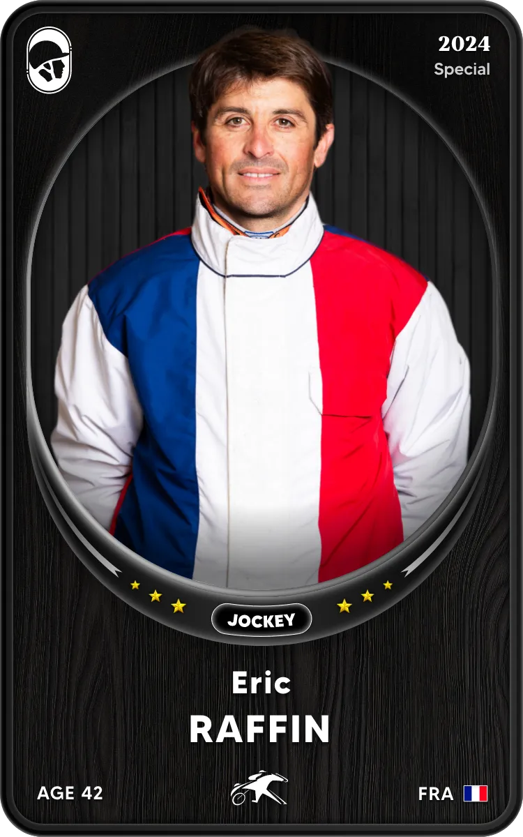 A man in a red, white, and blue jacket.