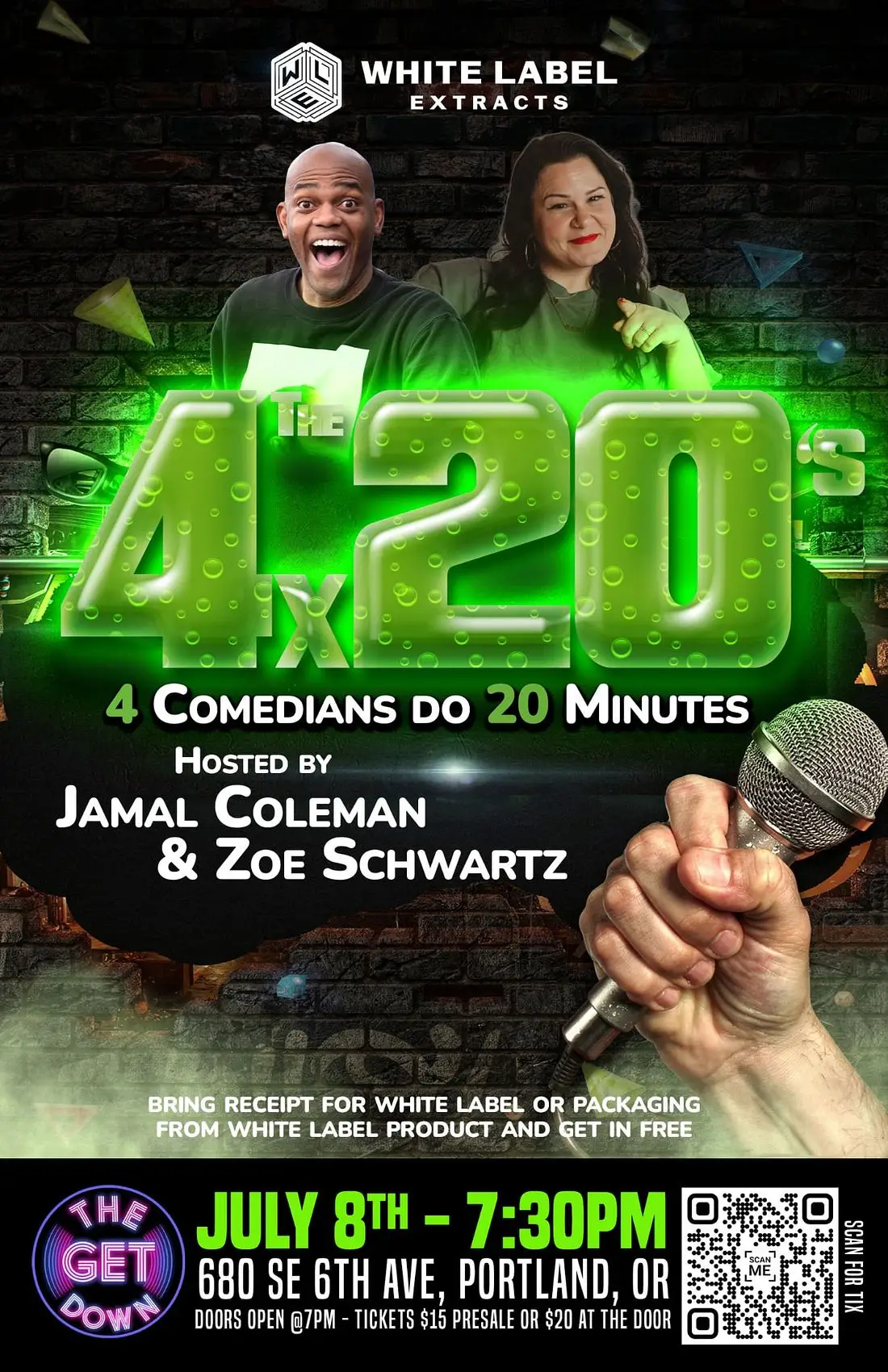 The 4 x 20s Comedy Show (seated show) event image