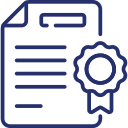 Icon of an insurance certificate symbolizing surety bonds