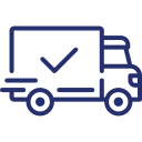 Icon depicting the side view of a box truck to symbolize transportation surety bonds