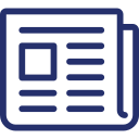 Icon of a folded newspaper used to symbolize the company news post category
