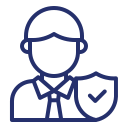 Blue Insurance Agent Playbooks Icon