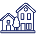 Blue Subdivision Bonds Icon