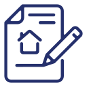 Blue Mortgage Broker & Finance Lender Bonds Icon