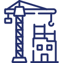 Blue contract bonds icon