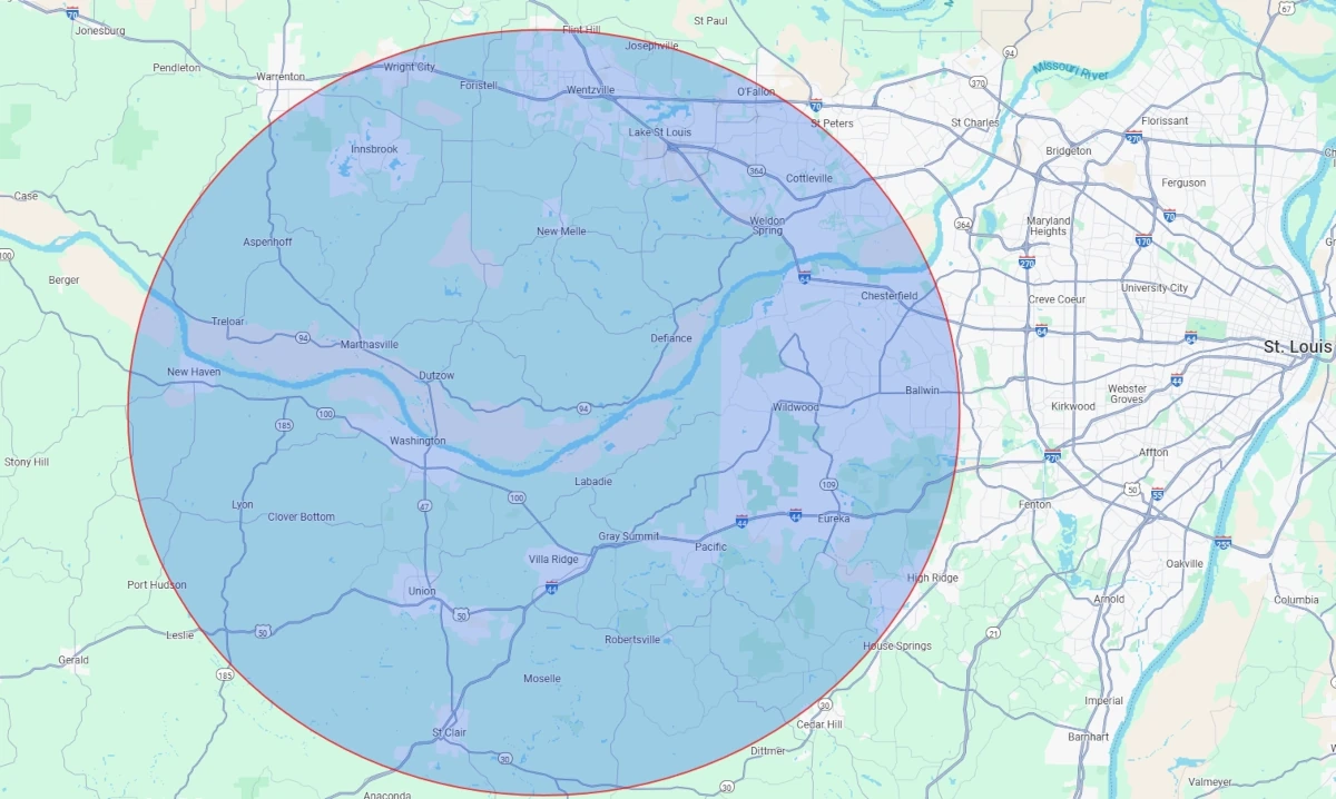 Area that Integrity Tree Services Operates Within Missouri
