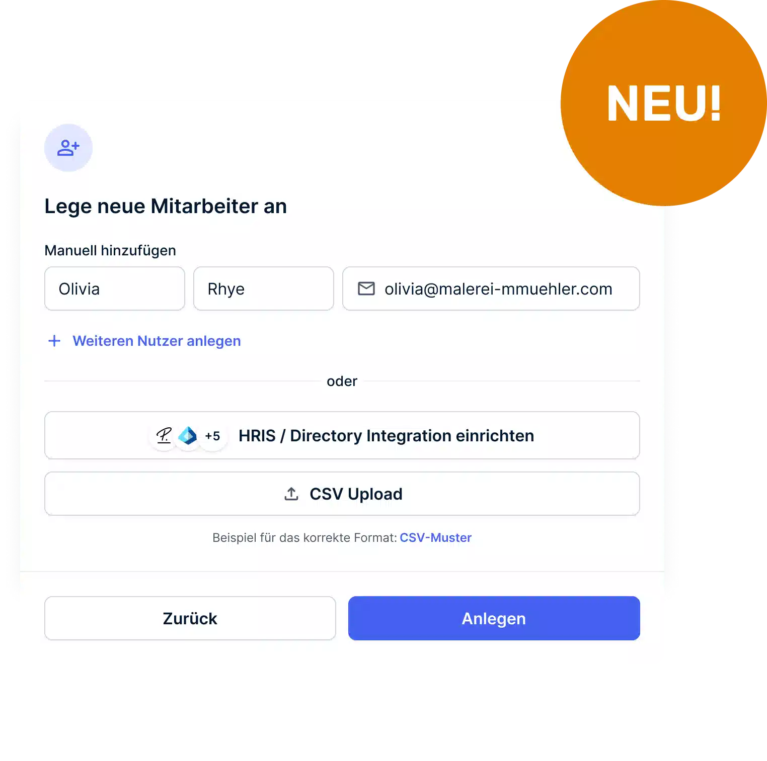 Mitarbeiterverwaltung und Integrationen