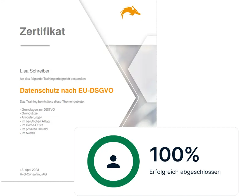 Zertifikate und Schulungsnachweise