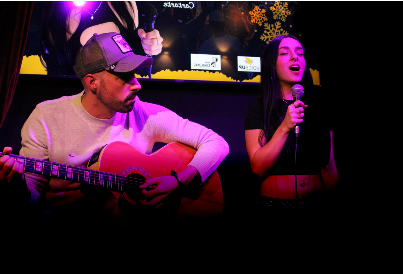 actuación en directo alumna de canto