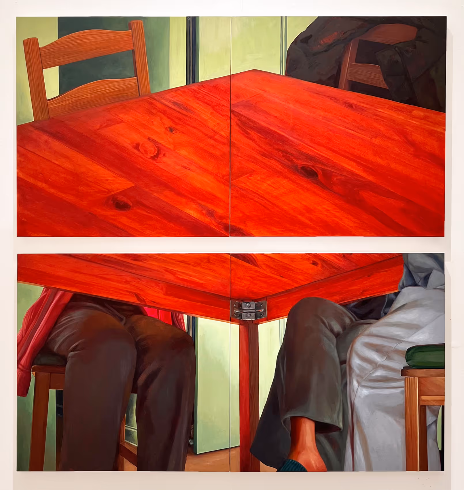 Bonfire, 2024, Oil on wood panel, 50 x 50 in