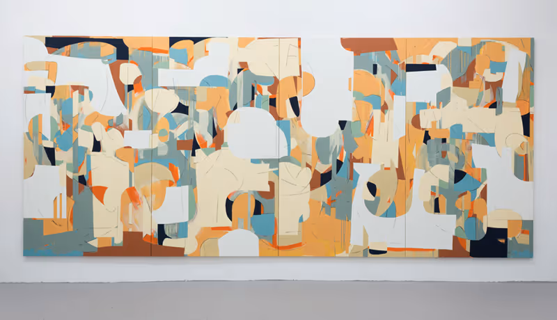 North to South 2019, acrylic color, charcoal and oil color on canvas