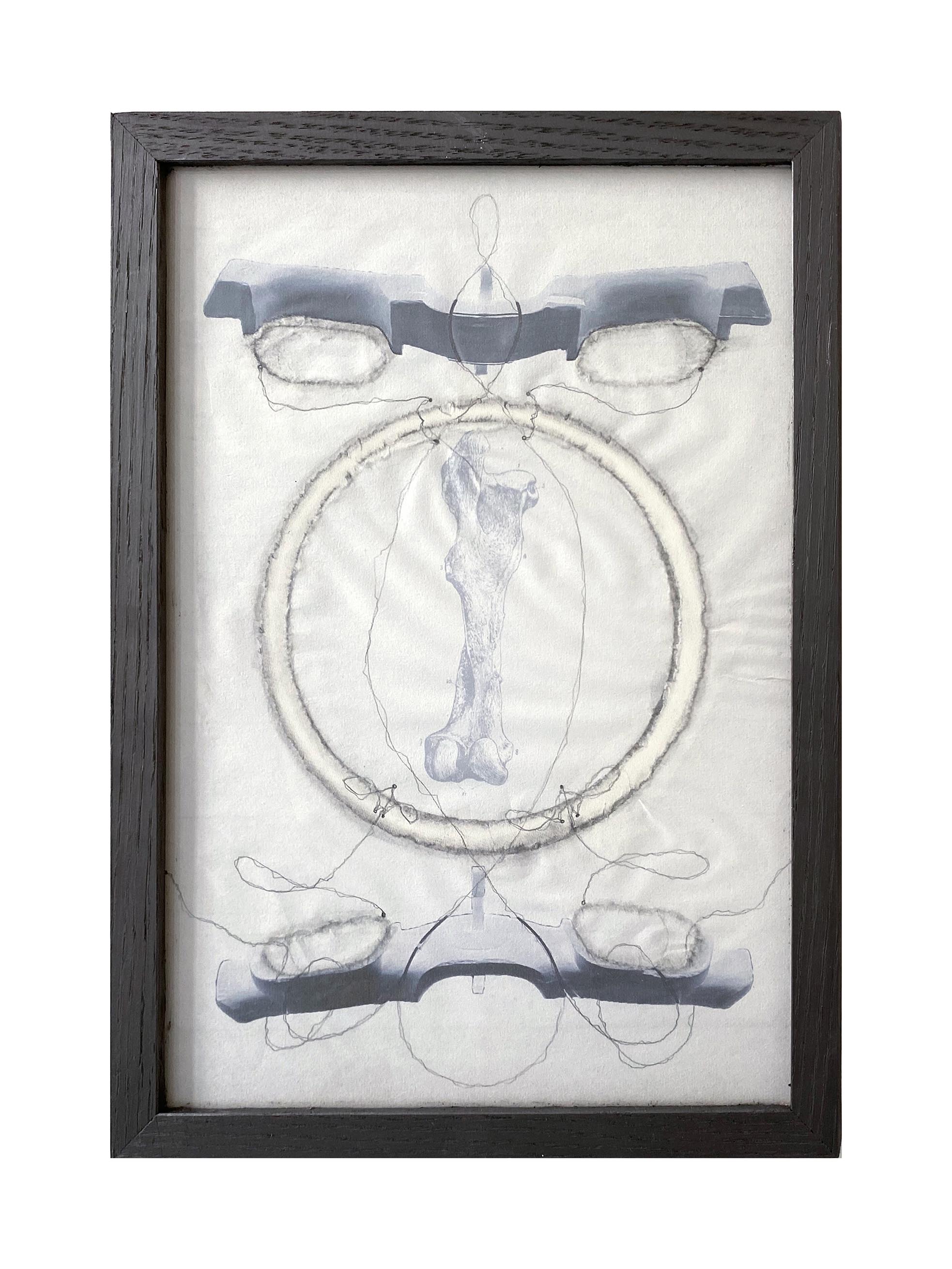 untitled, Mixed media on paper, 2022, 12.6 x 9.1 x 0.6 inches